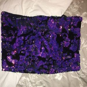 colorful sequin tube tops